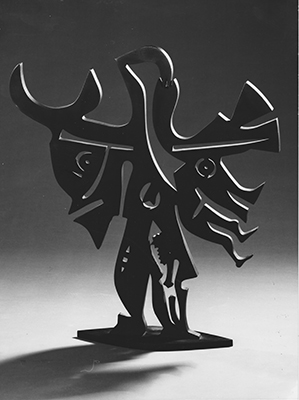 Sculpture, Le forgeron, Erich Engelbrecht, Melle, Fougis