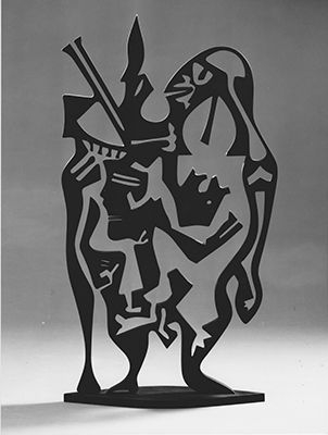 Sculpture, L'homme, Erich Engelbrecht, Melle, Fougis